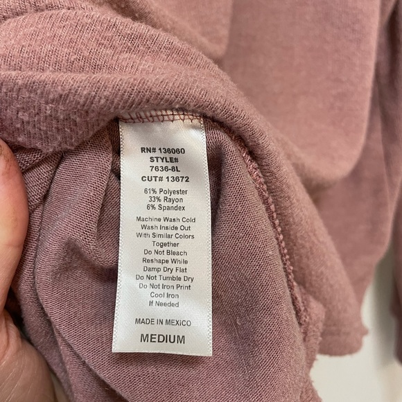 Project Social T Cozy Knit Quarter Button Lounge Henley Top Size Medium - Picture 9 of 9